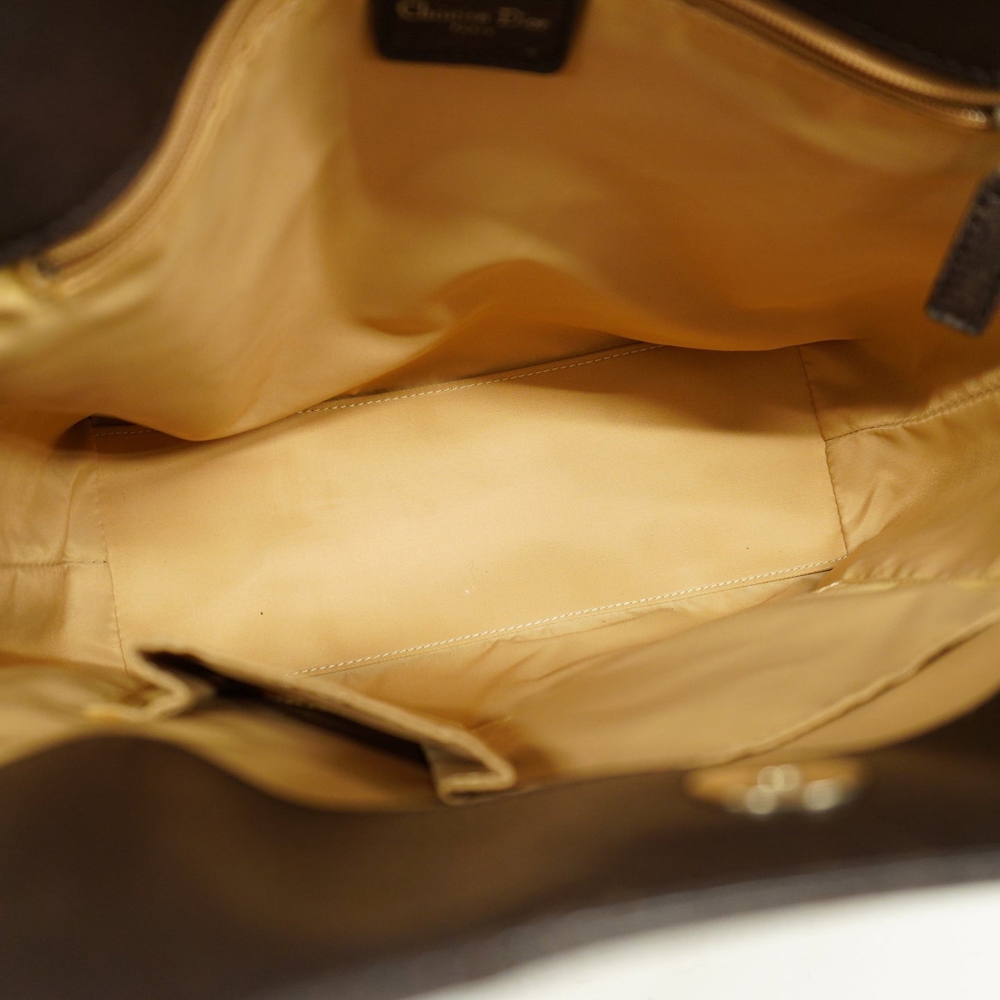 CHRISTIAN DIORAuth Trotter Tote Bag Street Chic Women's Canvas,Leather Beige