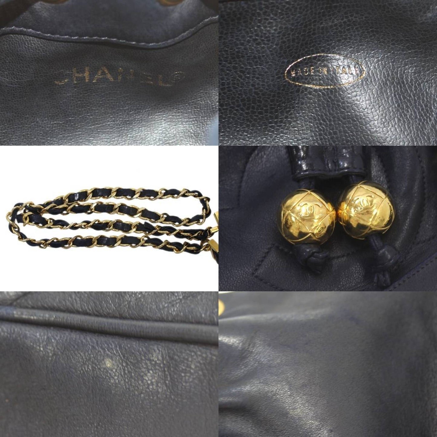 CHANEL Shoulder Bag Navy