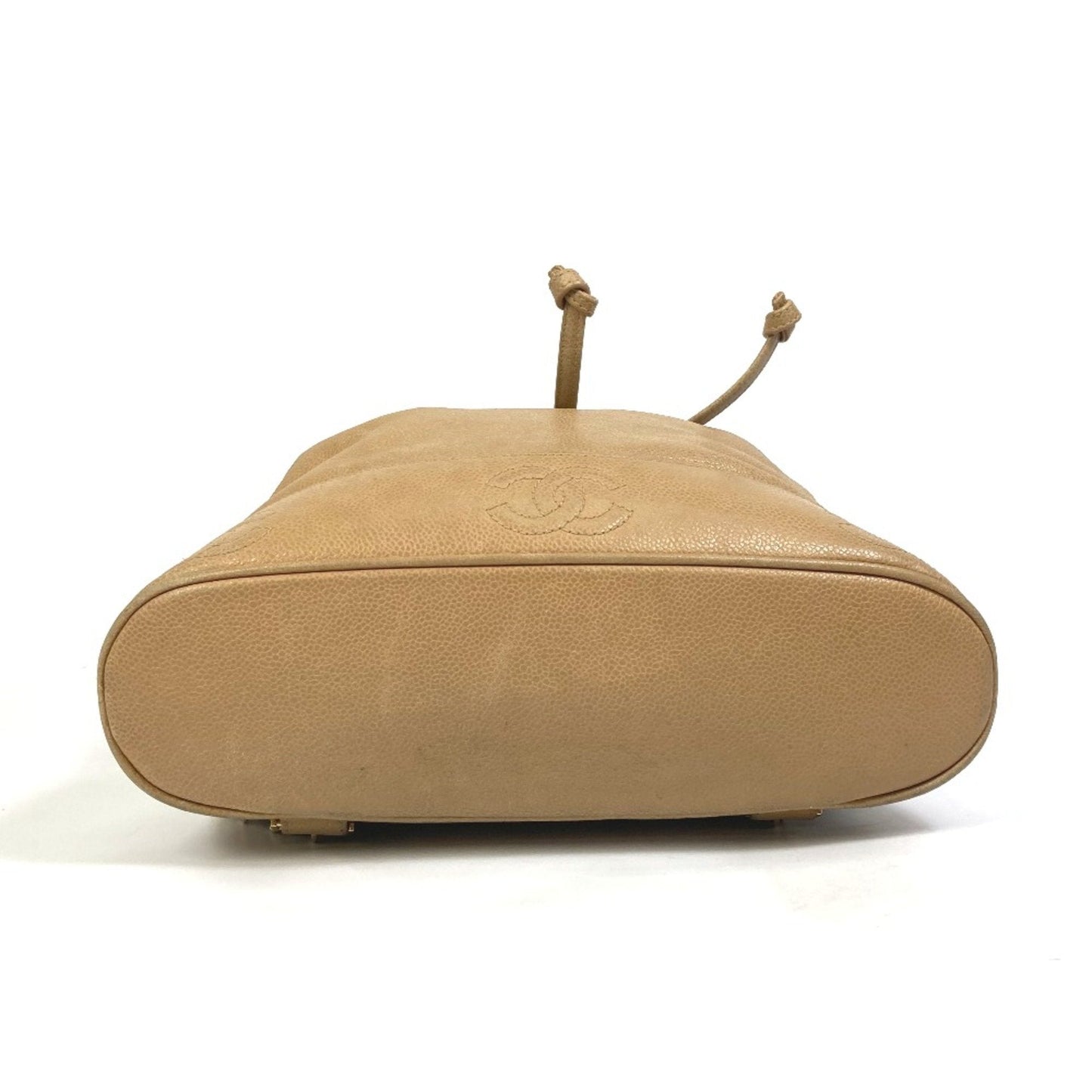 Chanel backpack bag with pouch bag turnlock vintage Backpack Beige