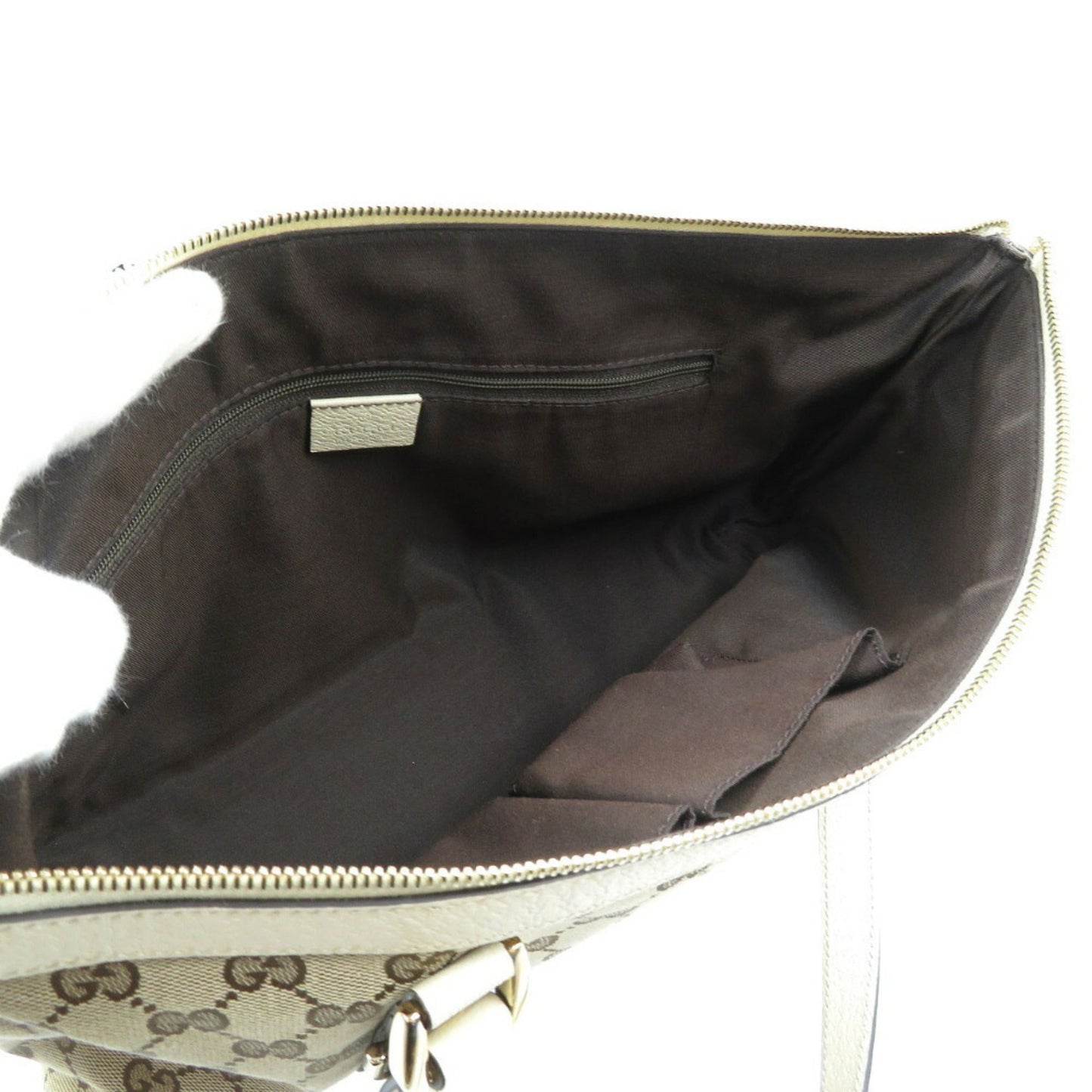 Gucci Abbey Beige Gg Canvas Leather Tote Bag