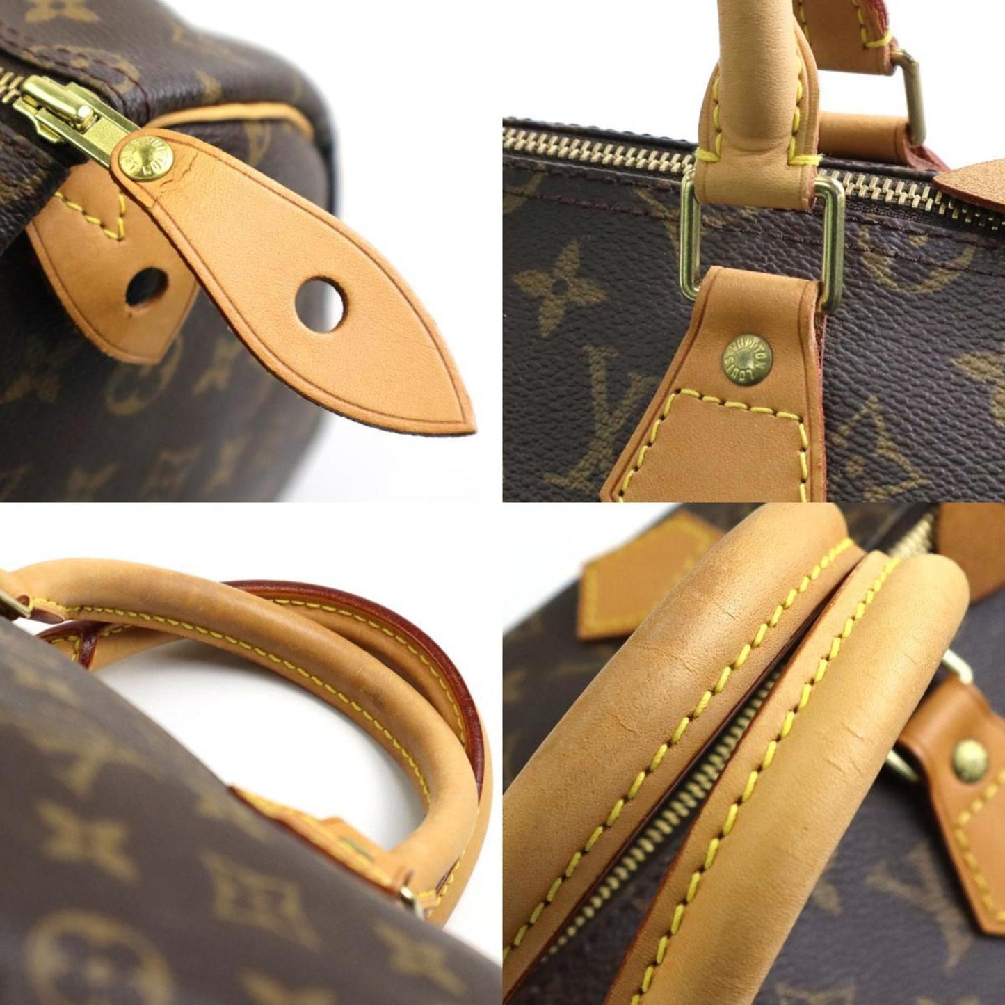 LOUIS VUITTON Handbag Monogram Speedy 35 Canvas Brown Unisex M41524