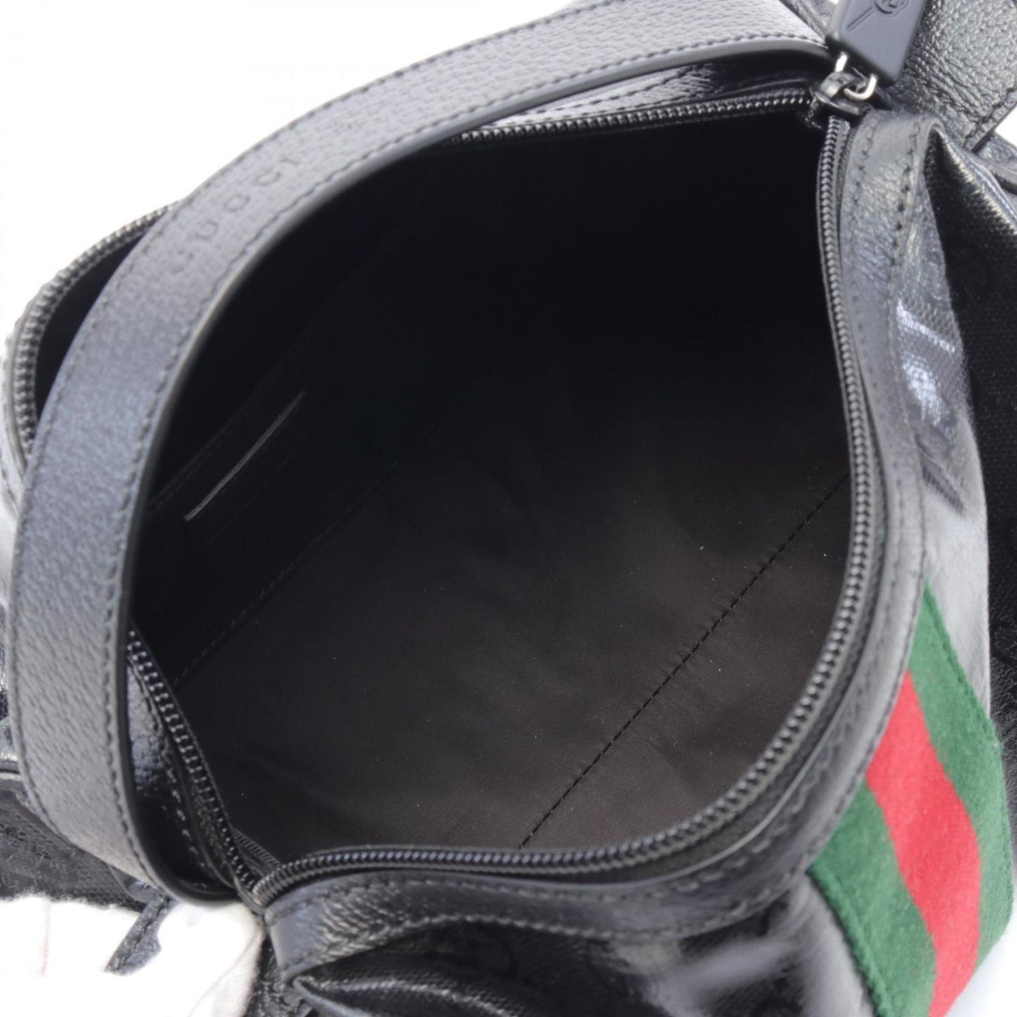 Gucci Black Pvc Coated Canvas Leather Handbag