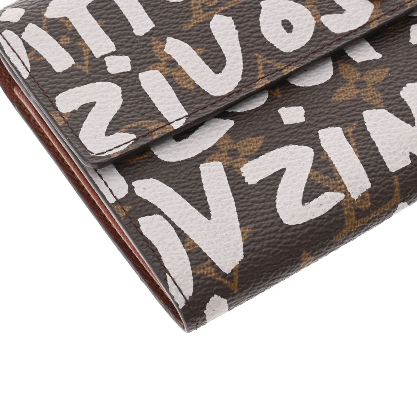 LOUIS VUITTON Monogram Portomone Credit Brown M92189 Unisex Canvas Long Wallet