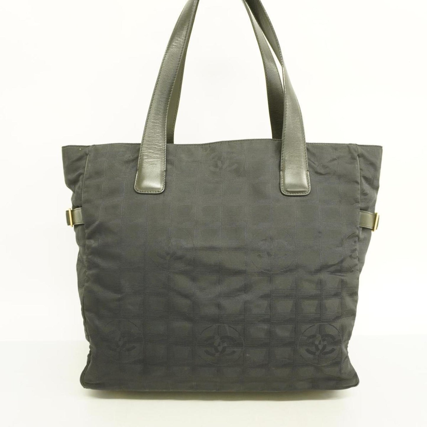 Chanel Tote Bag New Travel Nylon Black Champagne Women's