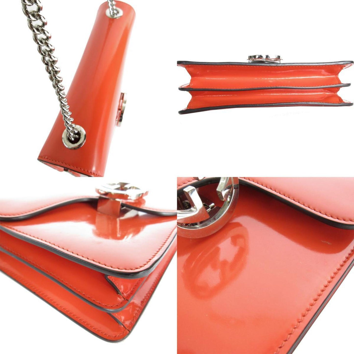 Gucci Orange Leather Shoulder Bag