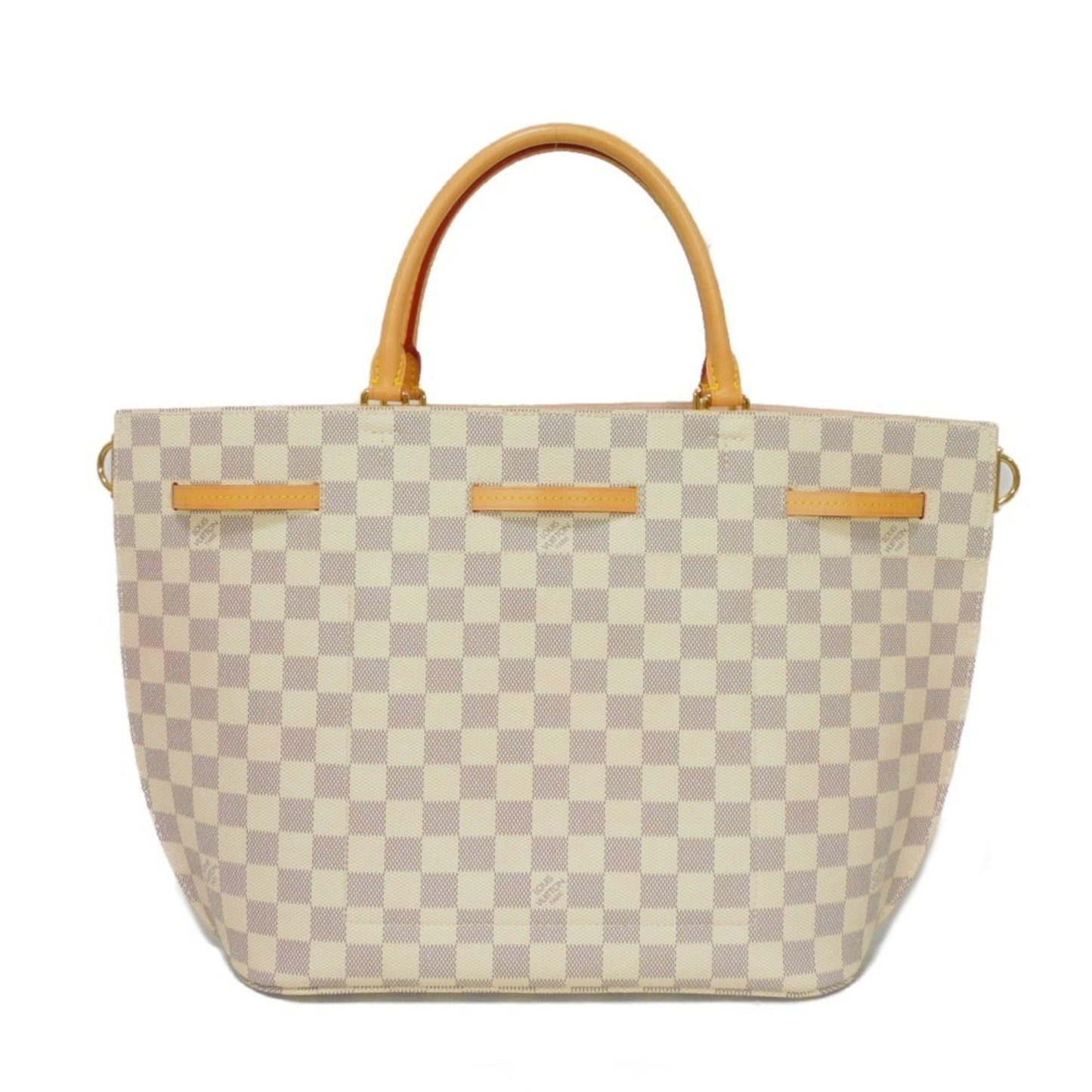 LOUIS VUITTON Handbag Girolatta Logo White 2WAY Shoulder Bag Damier Azur Rose Ballerine N41579 Women's