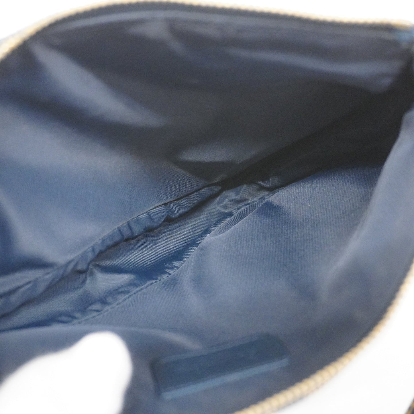 CHRISTIAN DIORAuth Trotter Handbag Women's Canvas,Leather Navy