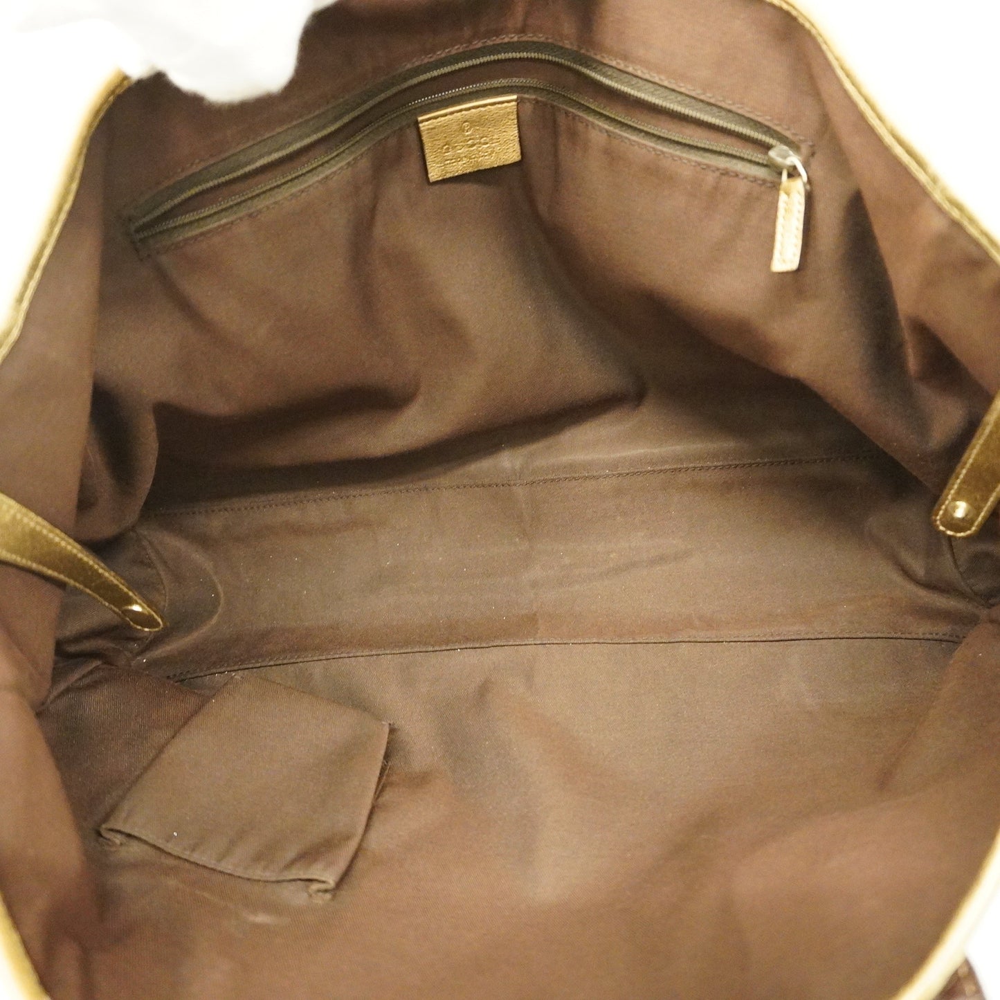 GUCCI Princey 163805 Women's Nylon,Leather Tote Bag Brown