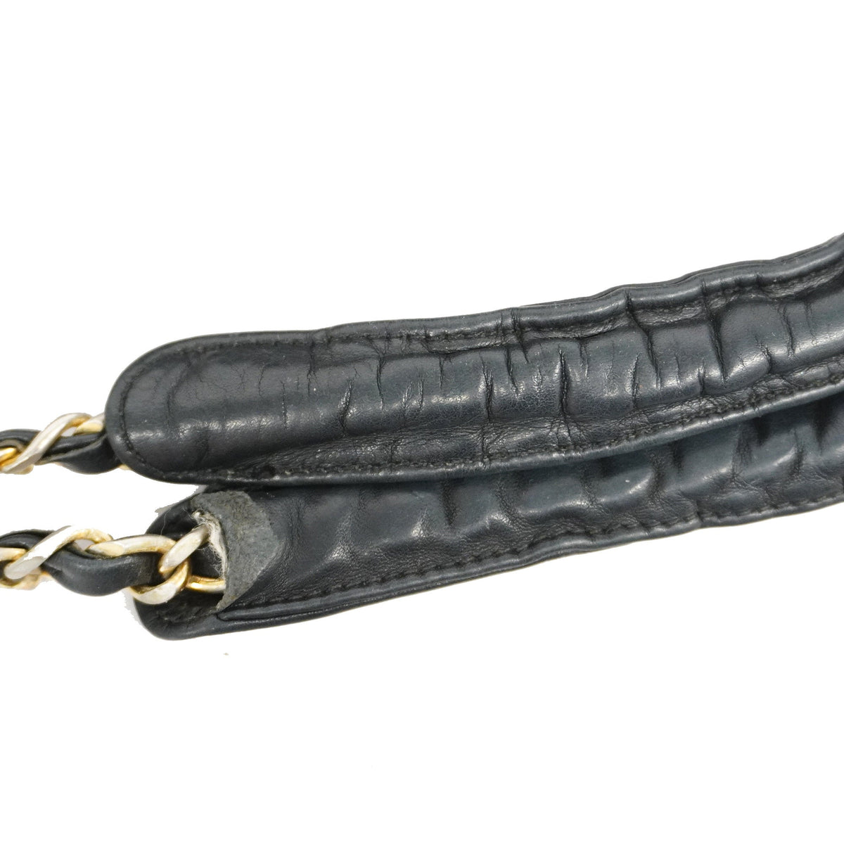 ChanelAuth Matelasse Chain Shoulder Women's Leather Shoulder Bag Black