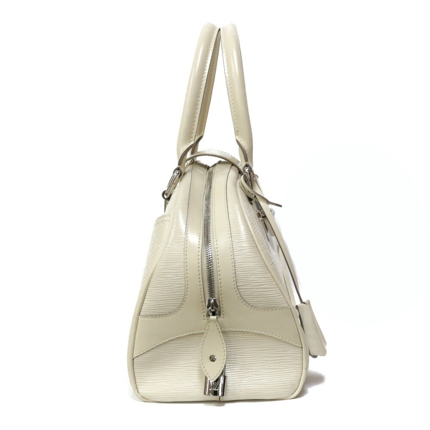 LOUIS VUITTON Bowling Montaigne GM Epi Shoulder Bag Leather M5931J White Ladies