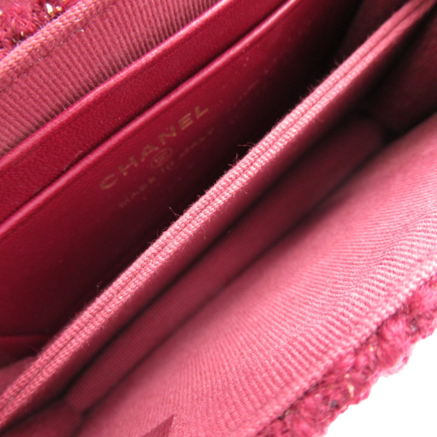CHANEL Chain pochette Red Lambskin (sheep leather)