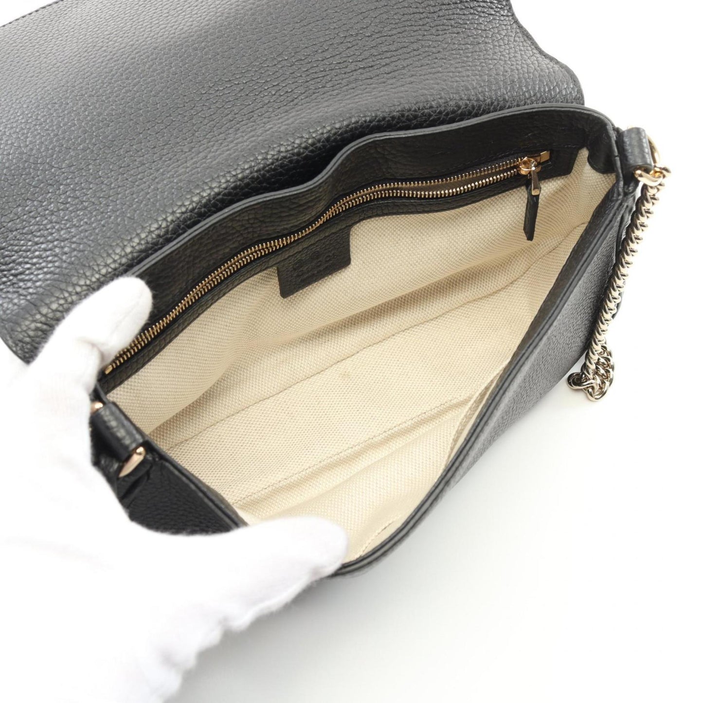 Gucci Black Leather Shoulder Bag