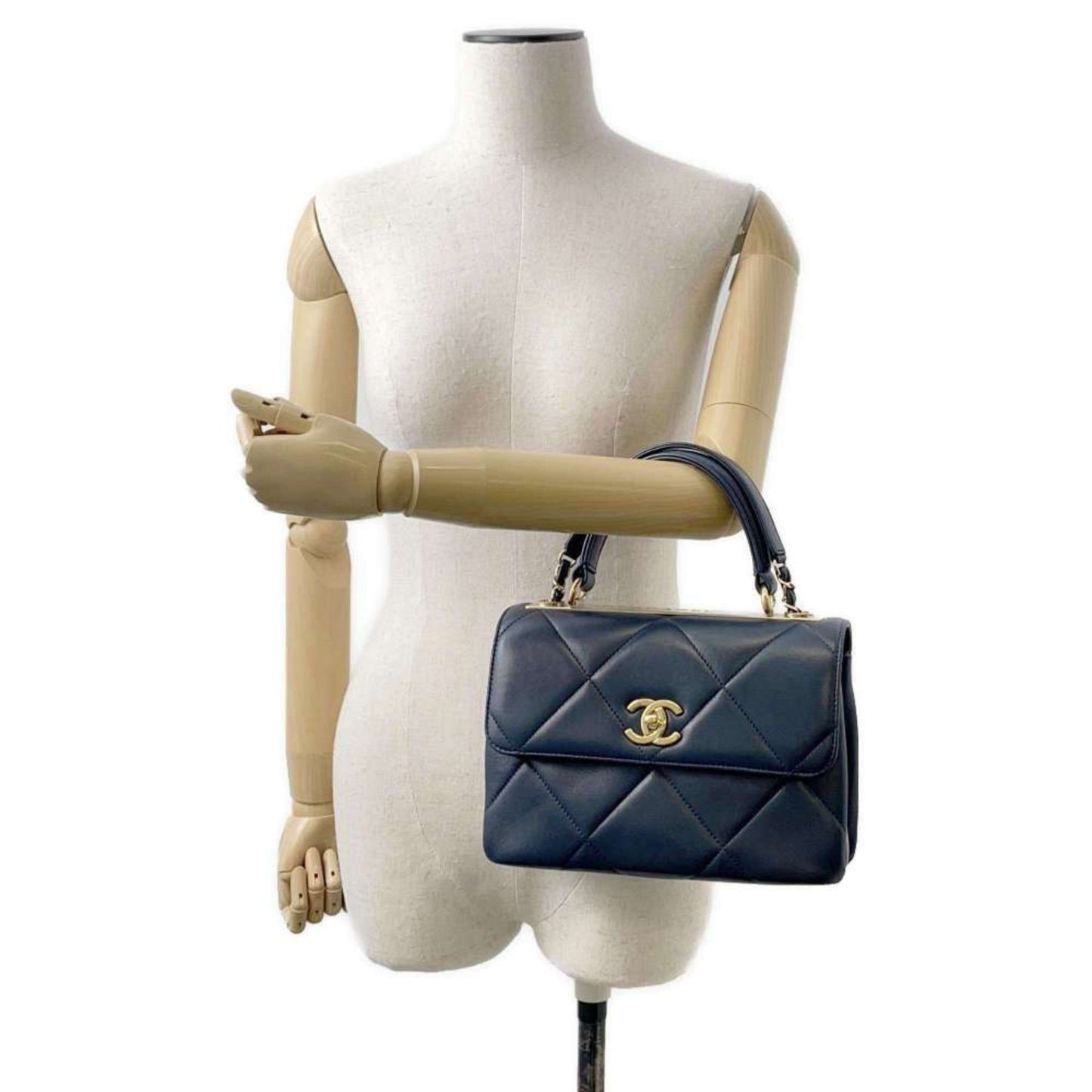 Chanel handbag Coco mark matelasse lambskin A92236 2way shoulder bag