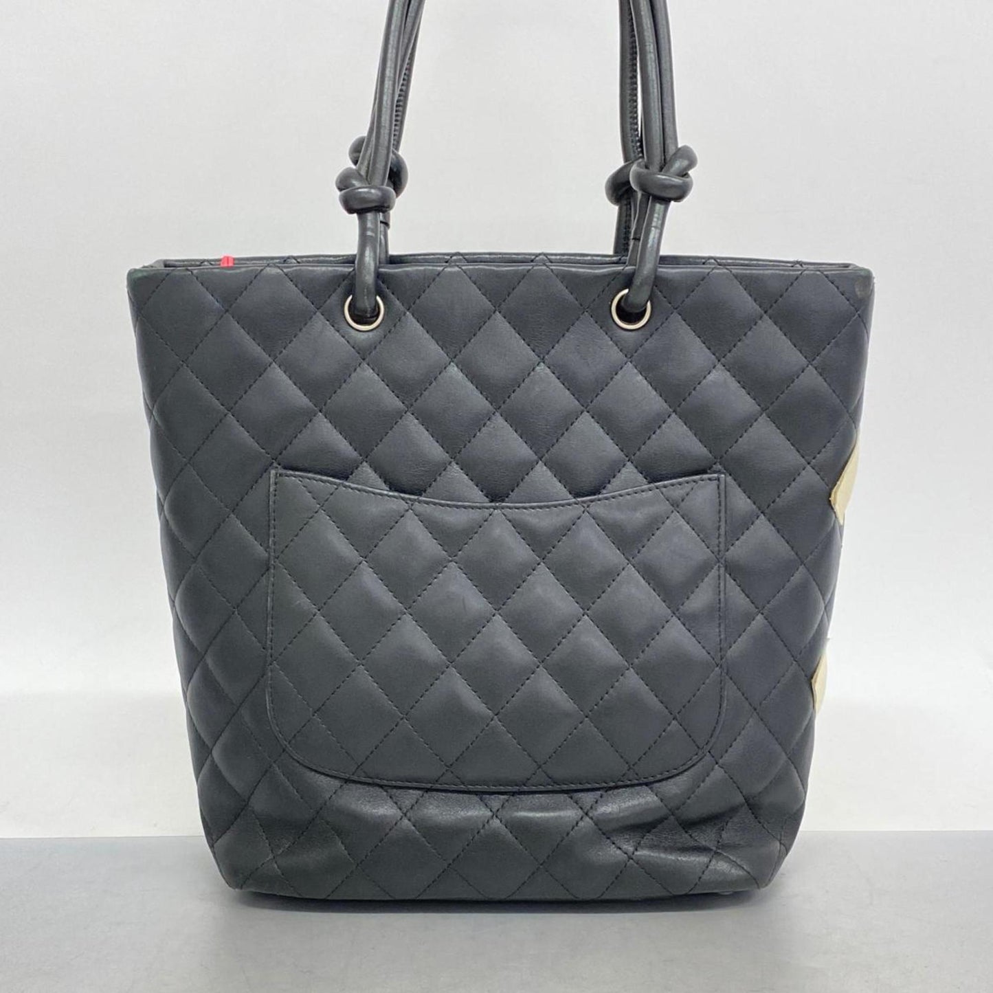 Chanel Tote Bag Cambon Lambskin Black Women's