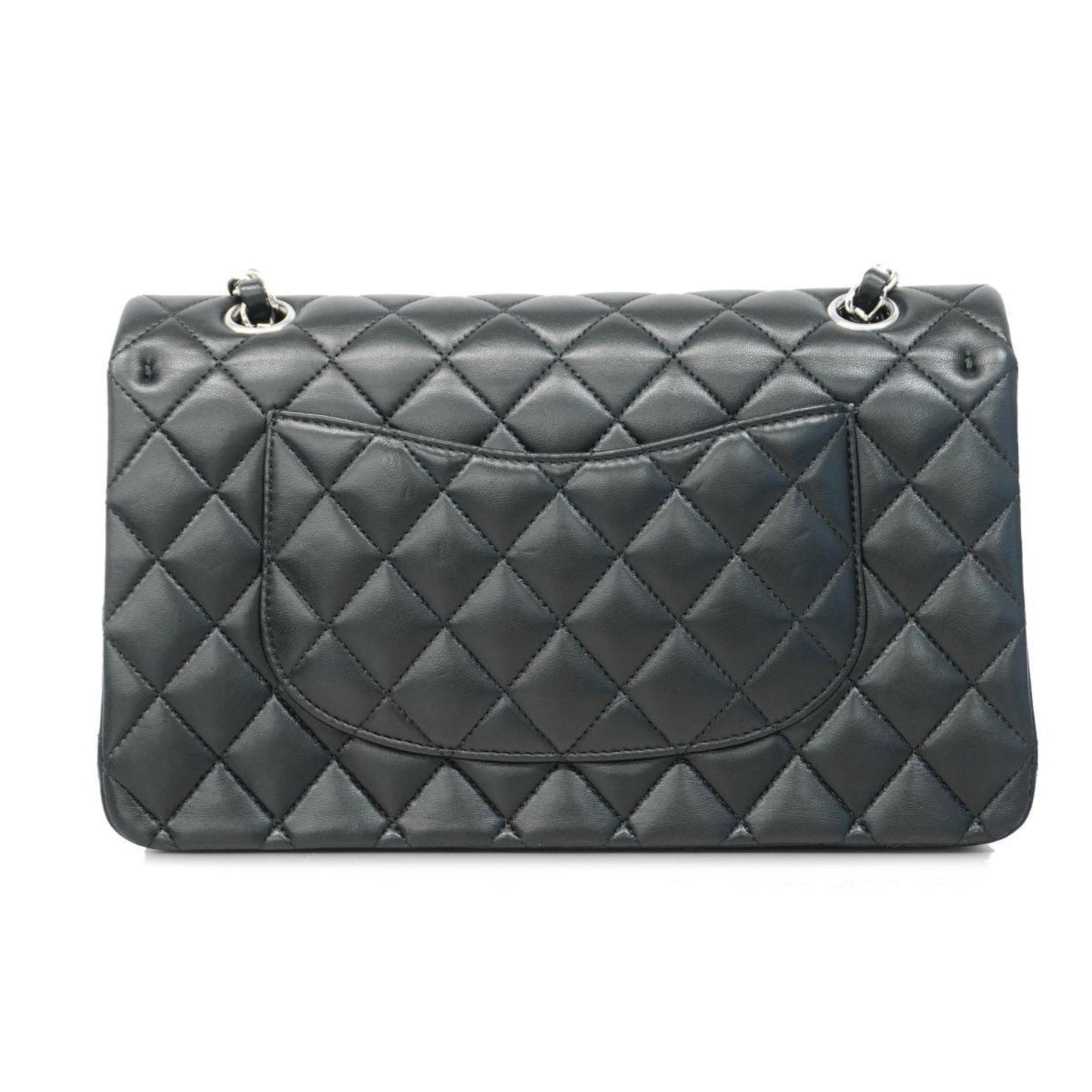 Chanel Shoulder Bag Matelasse W Flap Chain Lambskin Black Women's
