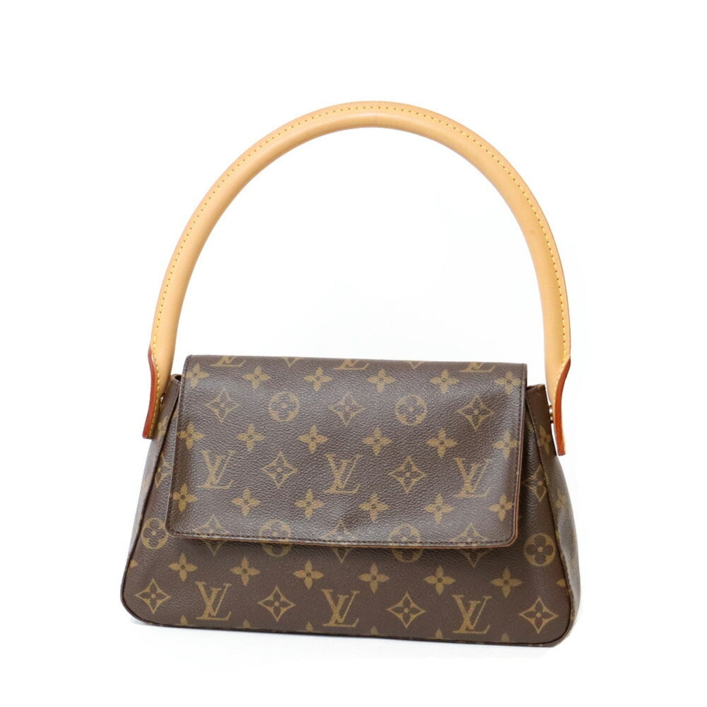LOUIS VUITTON Shoulder Bag Monogram Mini Looping M51147 Brown Women's Canvas