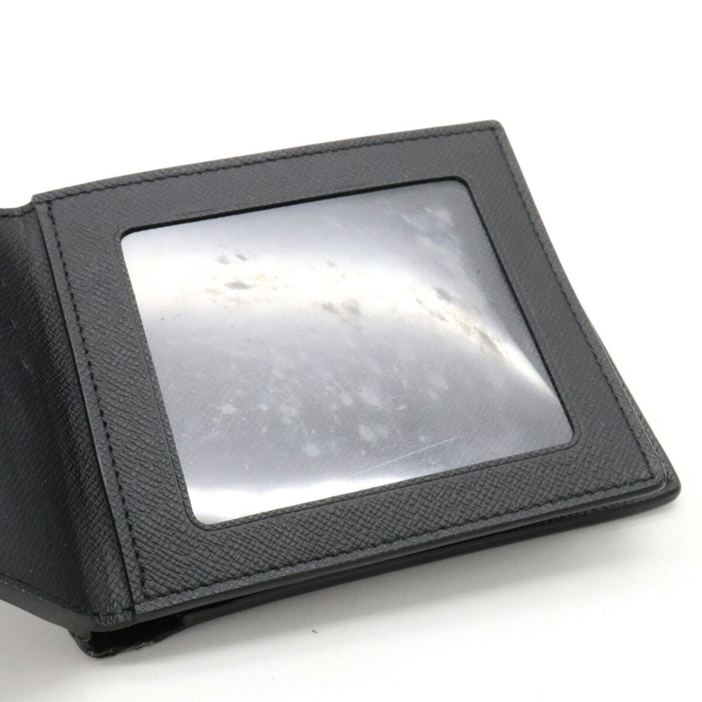 LOUIS VUITTON Taiga Portefeuille Amerigo NM Bifold Wallet Leather Ardoise Black Men's M62045