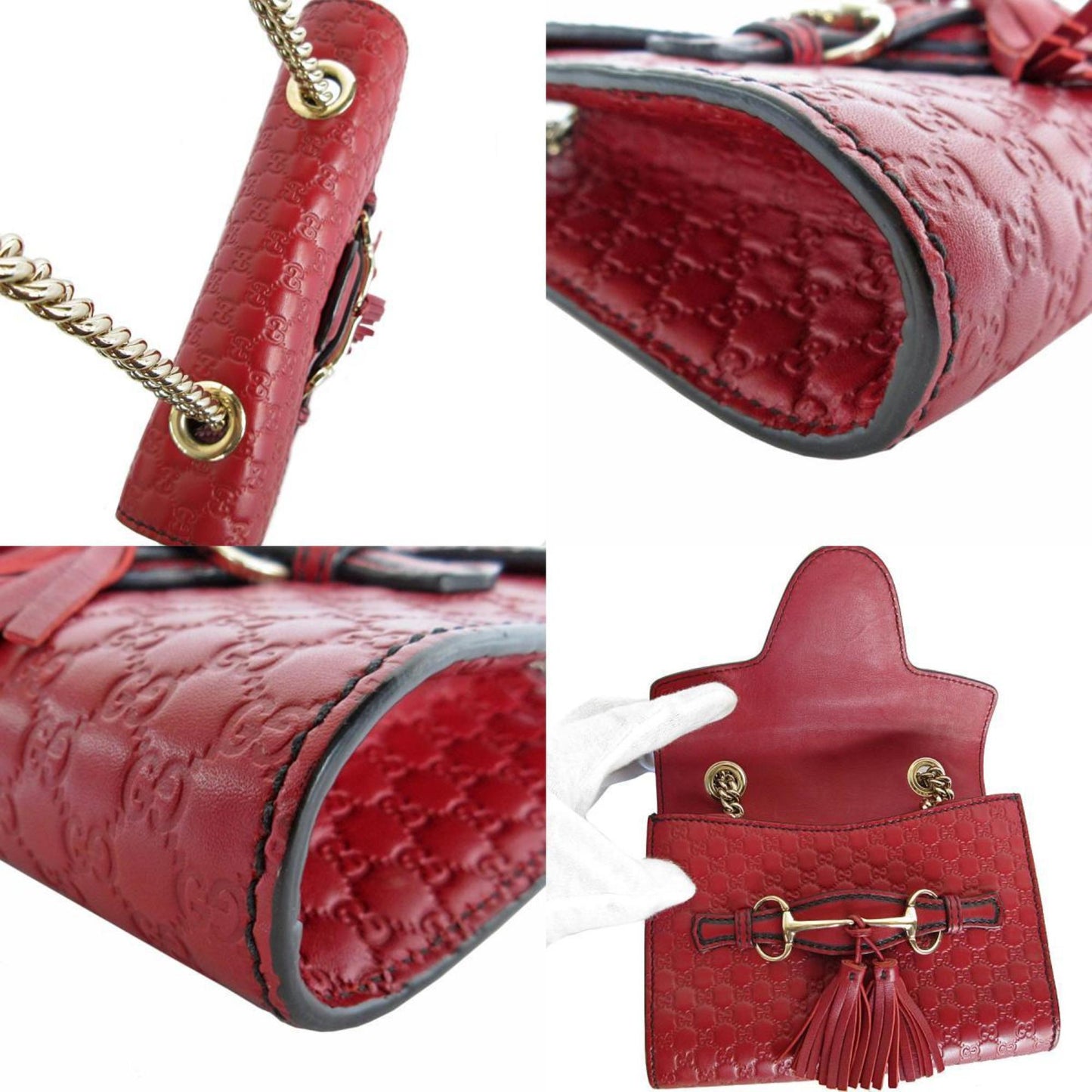 Gucci Bordeaux Leather Shoulder Bag