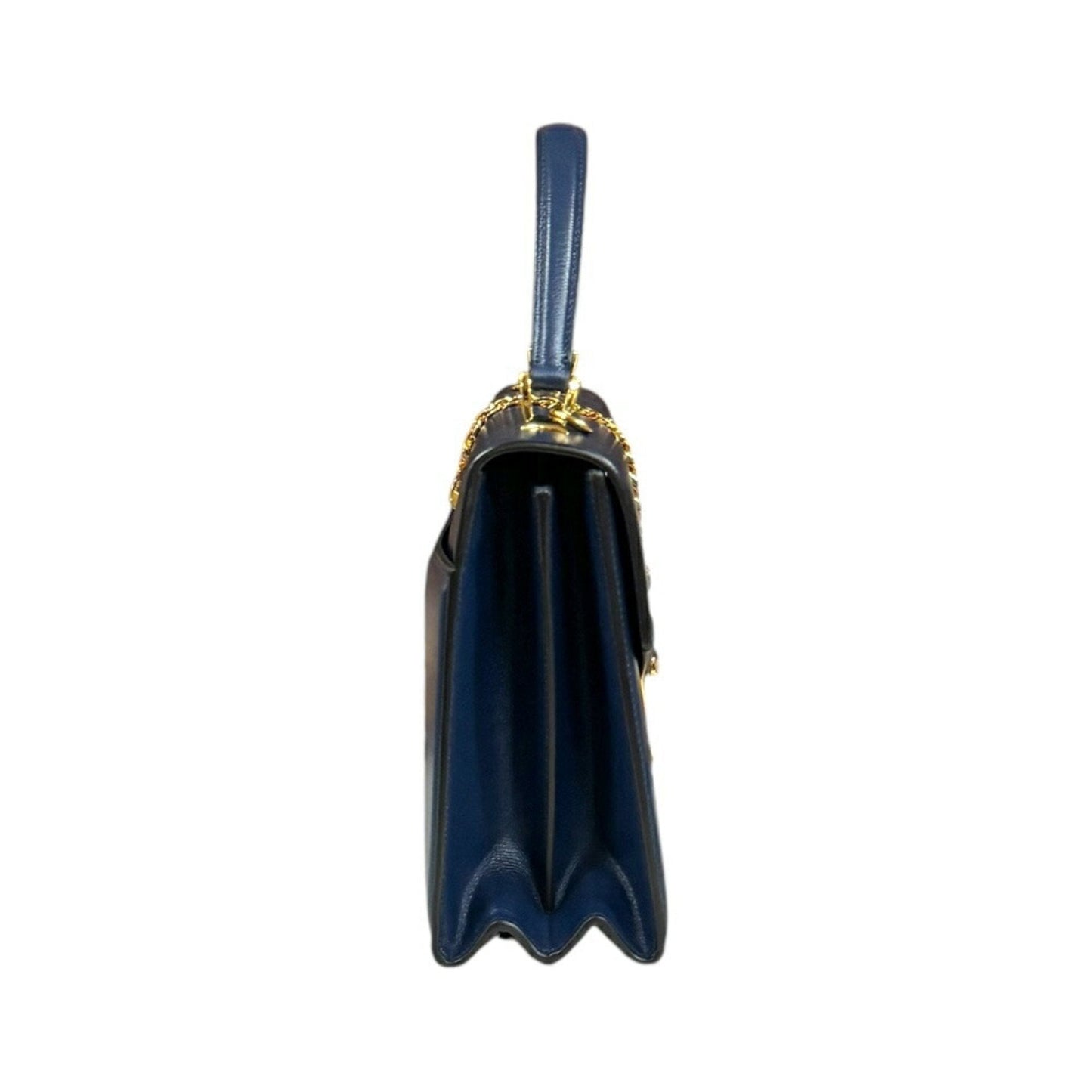 Gucci Navy Leather Shoulder Bag