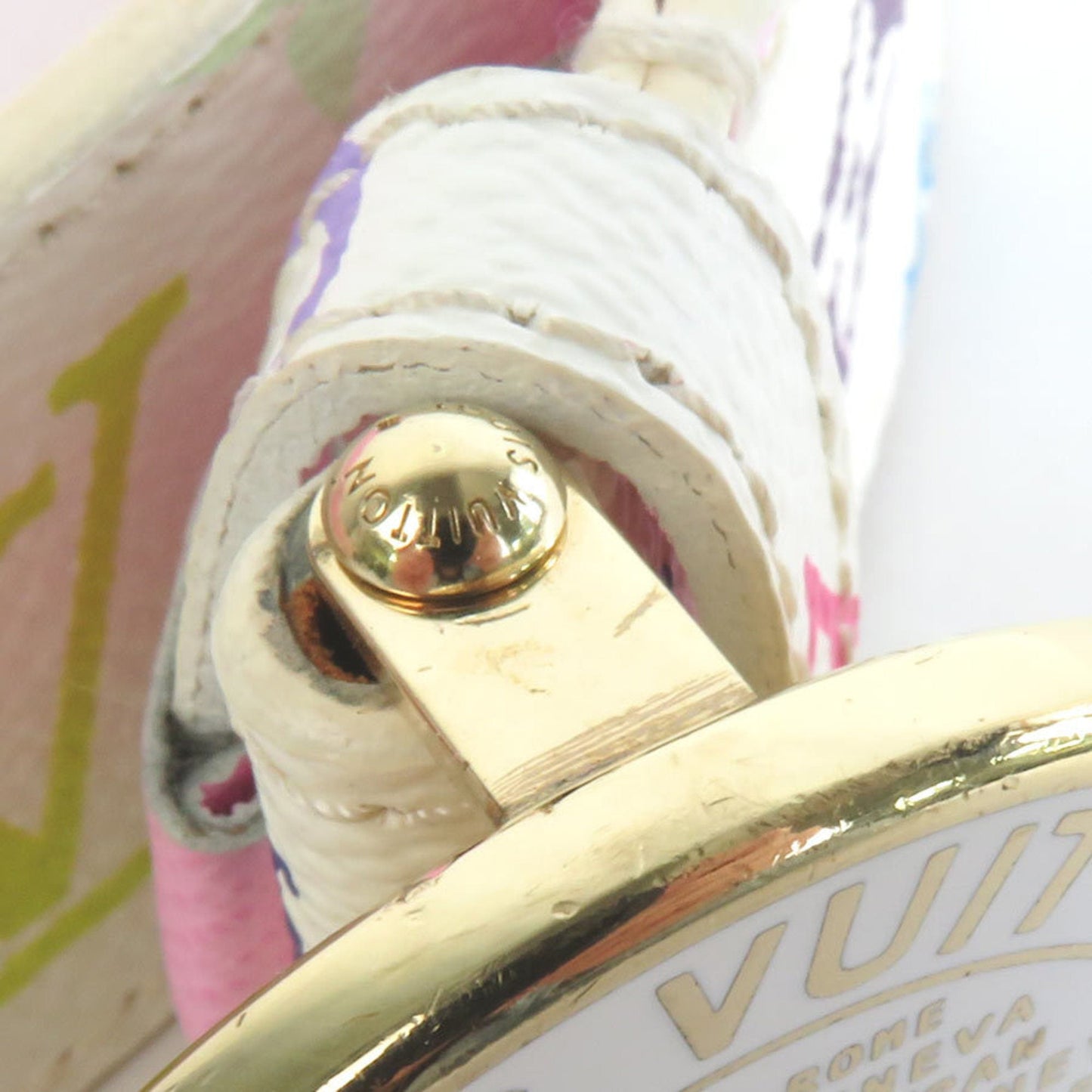 LOUIS VUITTON Belt Monogram Multicolor Suntulle T&B Bronze Men's M9627