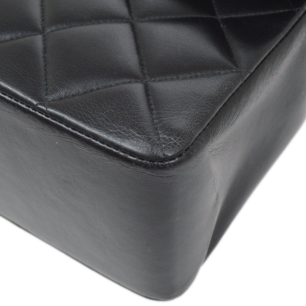 CHANEL 1991-1994 CC Flap Maxi Black Lambskin 61273