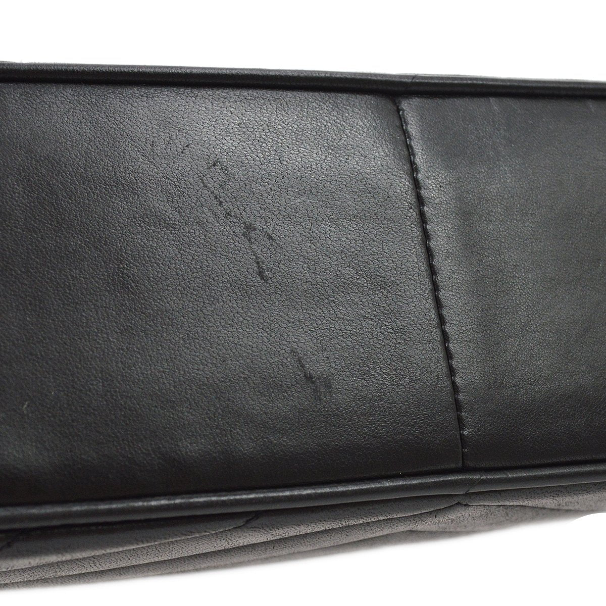 CHANEL 1991-1994 Chevron Flap Small Black Lambskin 82059