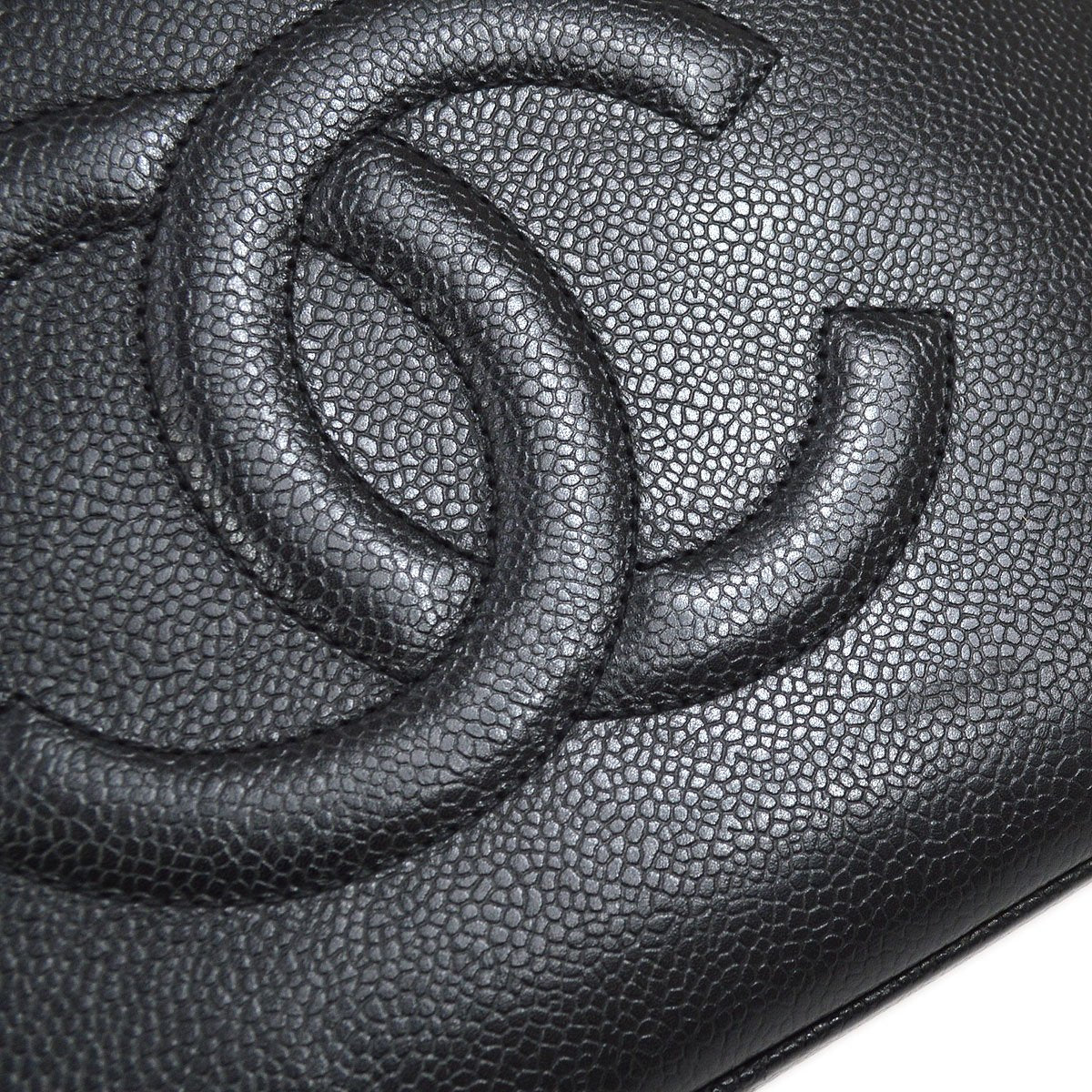 CHANEL 1996-1997 Lunch Box Vanity Medium Black Caviar AK38047k