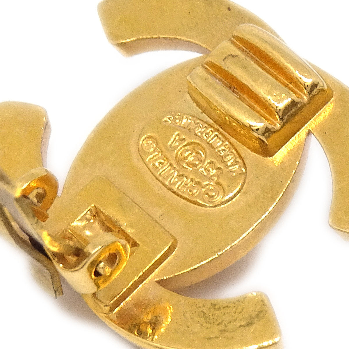 CHANEL 1995 Turnlock CC Earrings Small 63561