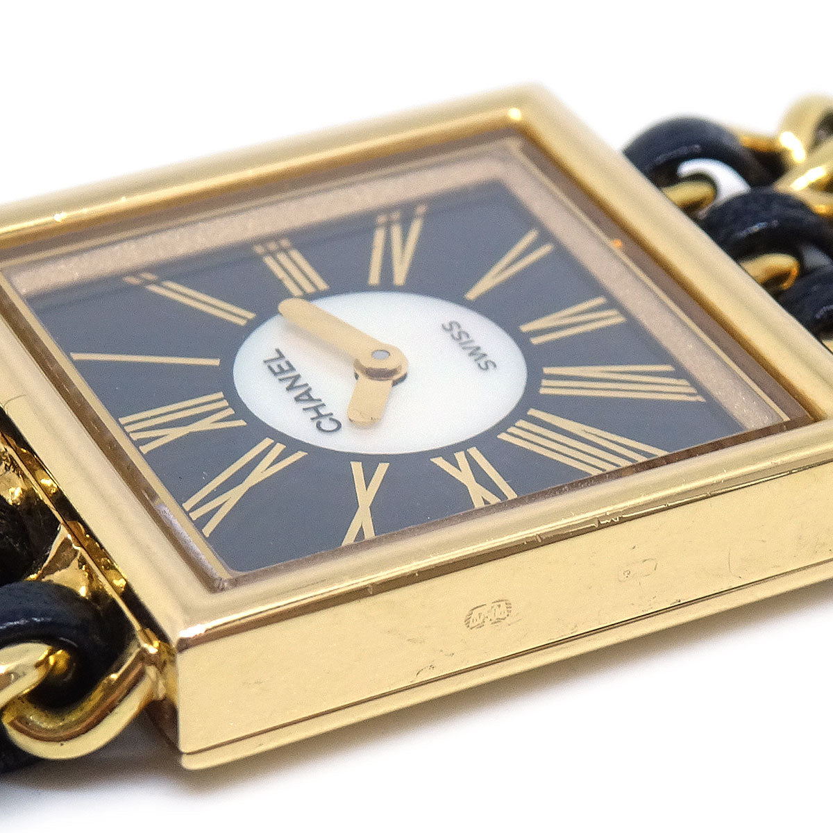 CHANEL 1989 Mademoiselle Watch 18KYG #L