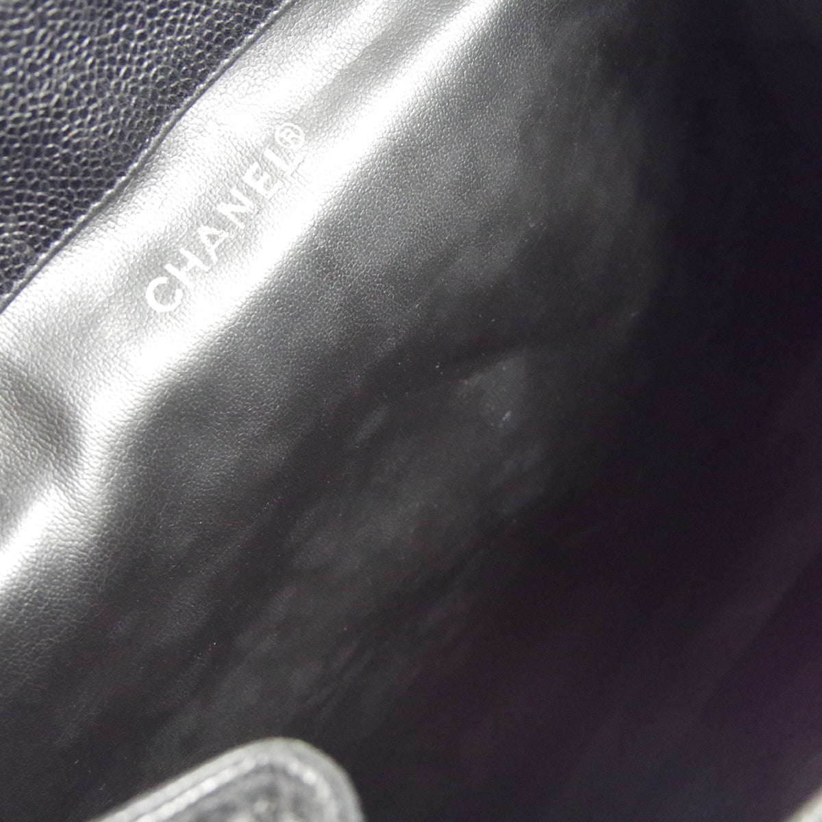 CHANEL Triple CC Backpack Bag Black Caviar 86761
