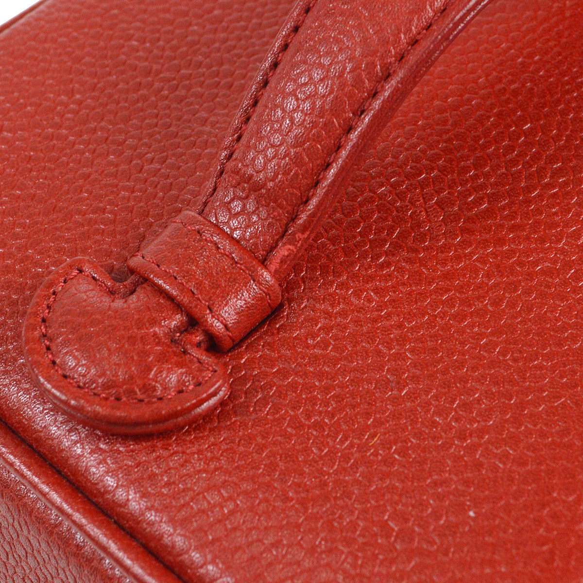 Chanel 1996-1997 Timeless Vanity Handbag Red Caviar