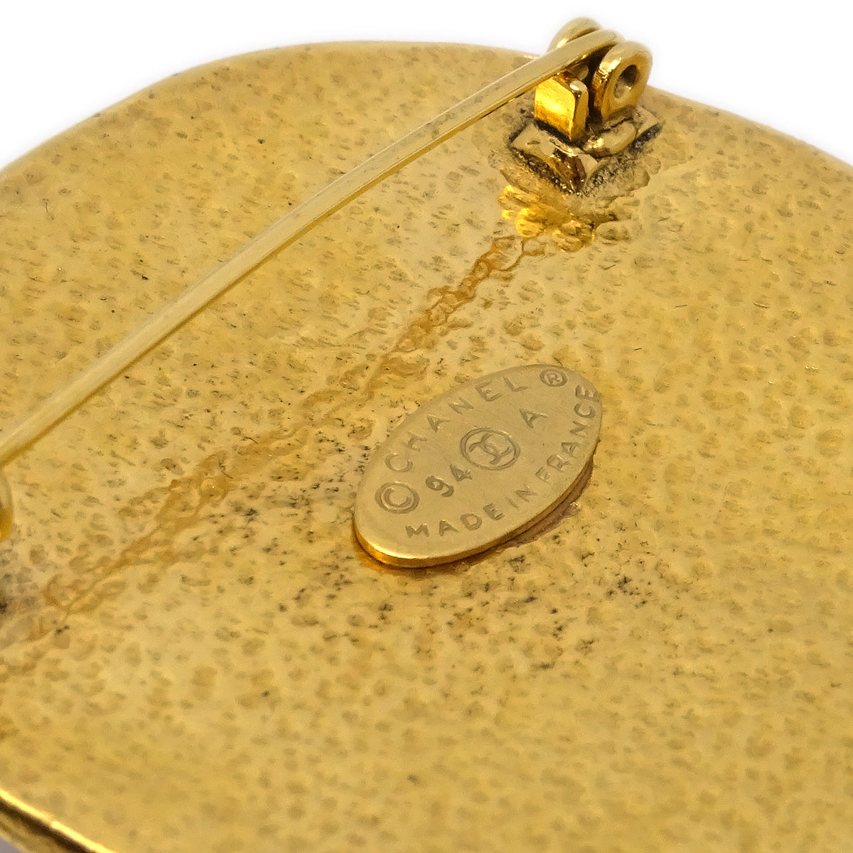 Chanel Medallion Brooch Pin Gold 94A
