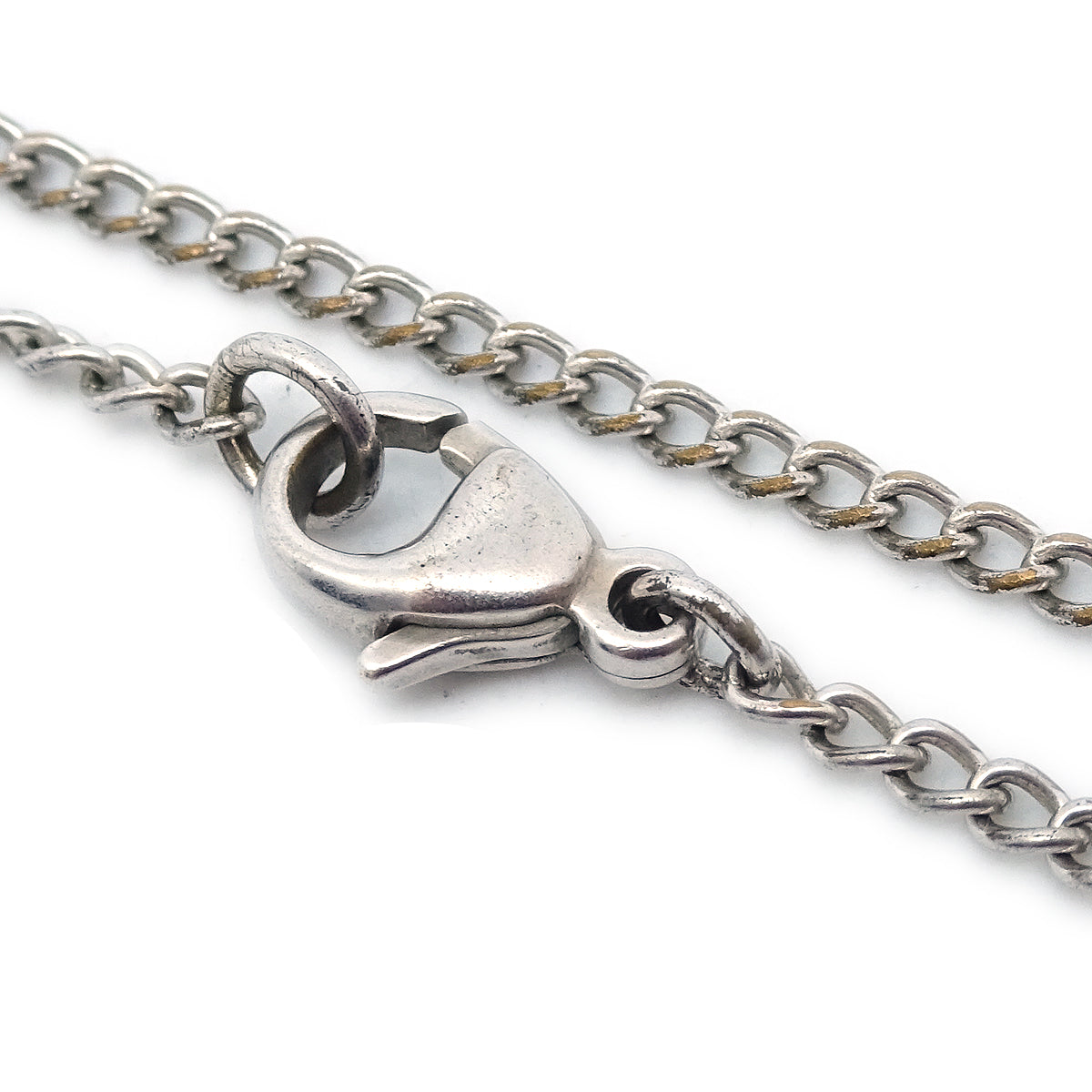Chanel Silver Chain Necklace Pendant 04P
