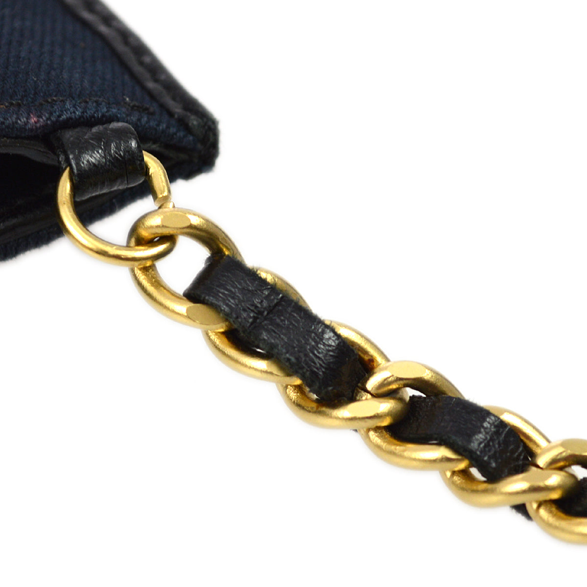 Chanel Fall 2002 Black Canvas Icon Chain Handbag