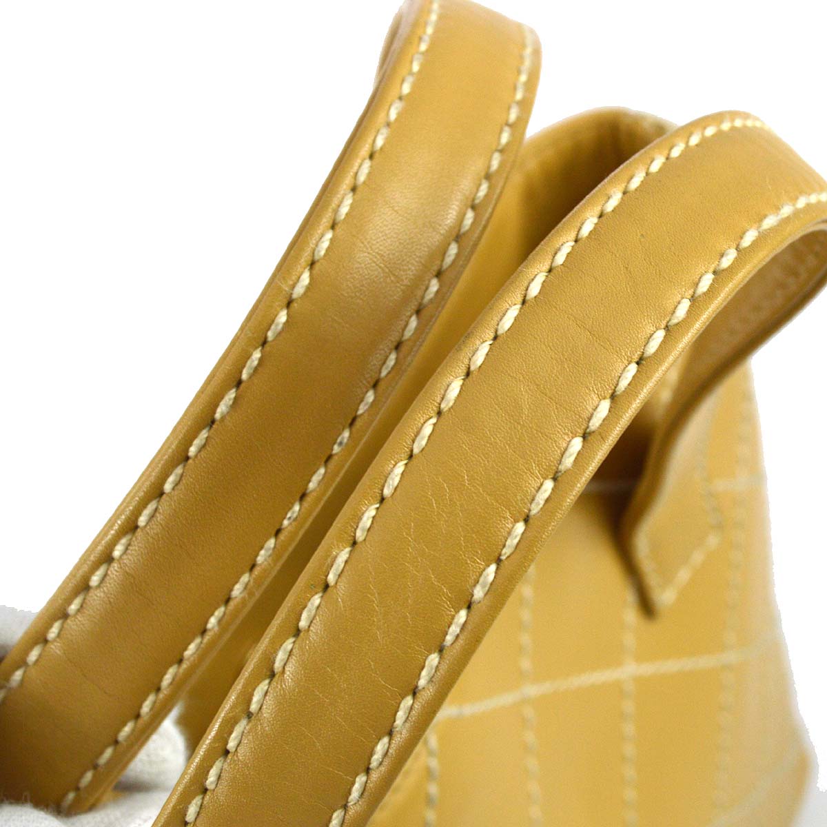 Chanel 2001-2003 Beige Calfskin Wild Stitch Tote Handbag