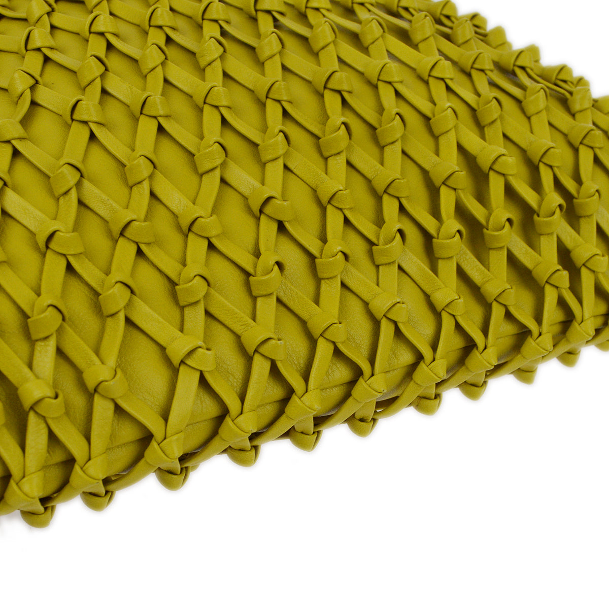 Chanel Green Lambskin Braided Shoulder Bag