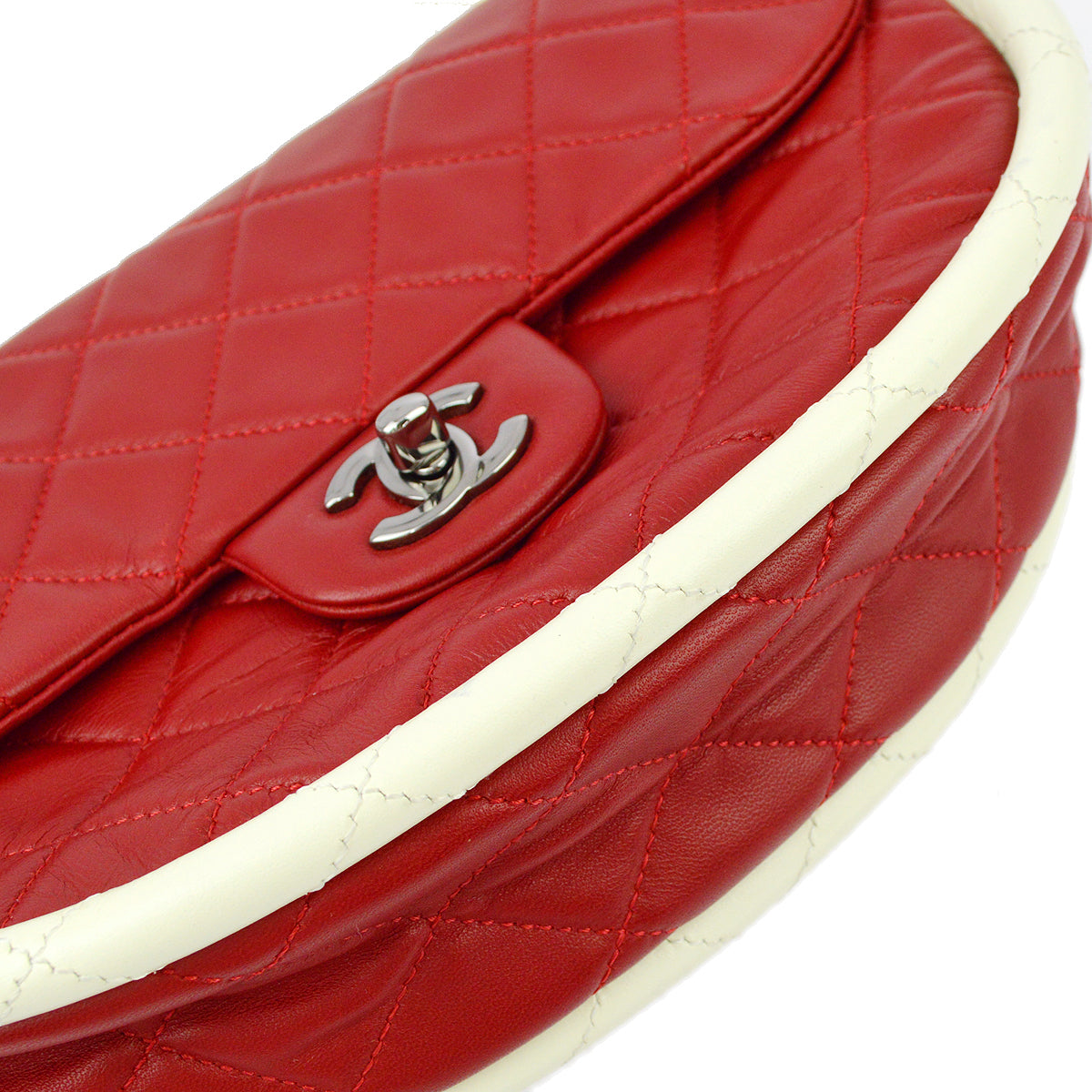 Chanel * Red Lambskin Hula Hoop Handbag