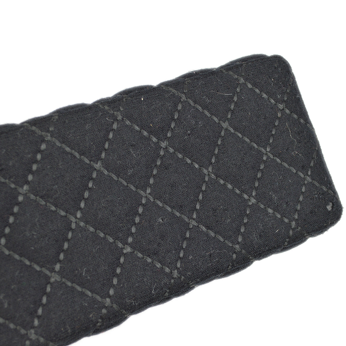 Chanel 2001-2003 Black Cotton Wild Stitch Vanity Handbag