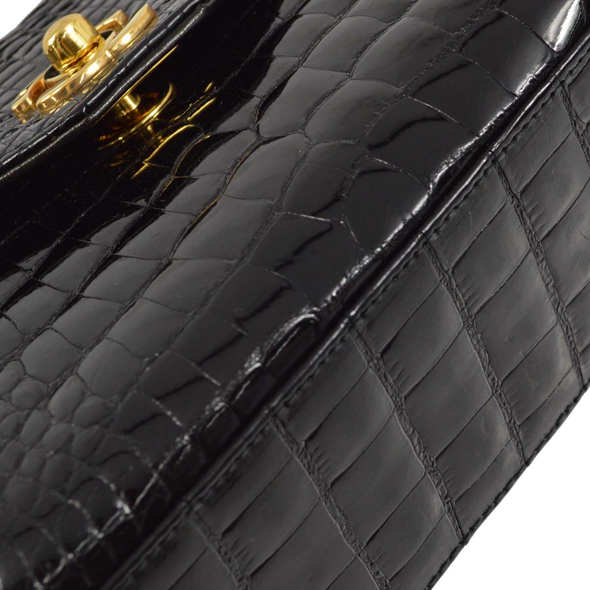 Chanel * 1996-1997 Black Crocodile Handbag