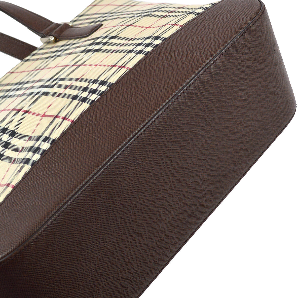 Burberry Beige Check Tote Shoulder Bag 182135