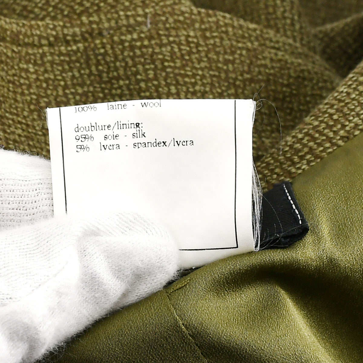Chanel Single Breasted Jacket Khaki 96A #40