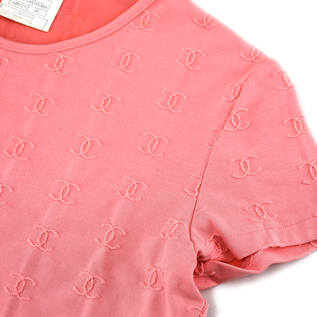Chanel Cropped T-shirt Pink 97P #40