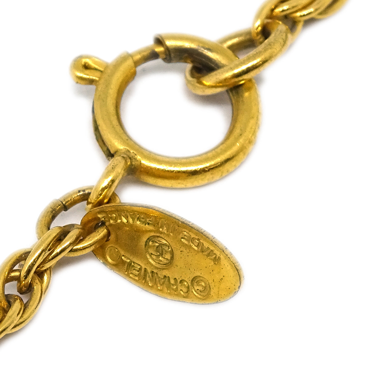 Chanel Gold CC Pendant Necklace