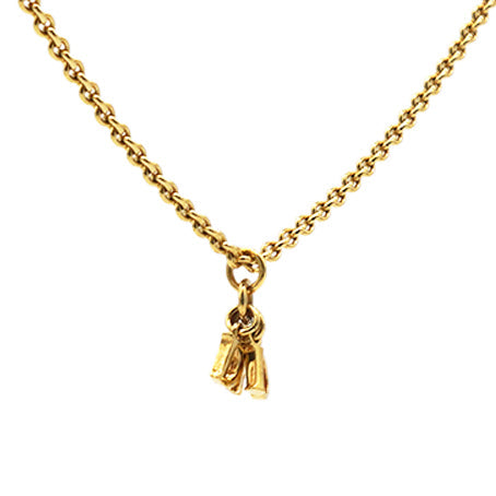 Dior Gold Logo Pendant Necklace Golden