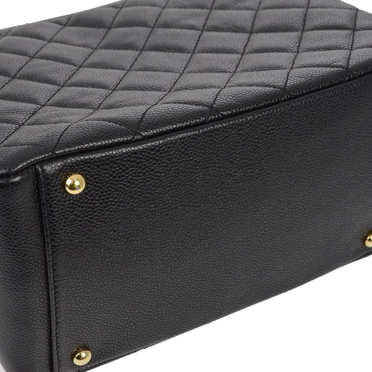 Chanel 2001-2003 Black Caviar Petite Timeless Tote PTT Chain Handbag