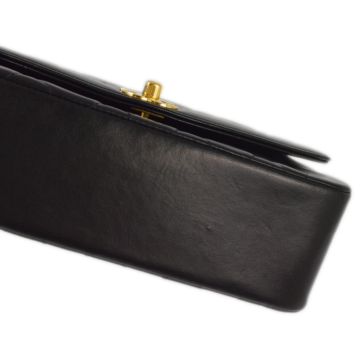 Chanel 1991-1994 Black Lambskin Small Diana Shoulder Bag