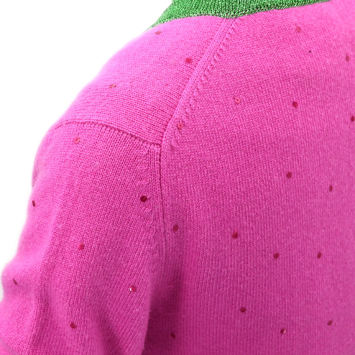 Chanel 1996 Ensemble Cardigan Short Sleeve Top Pink #38