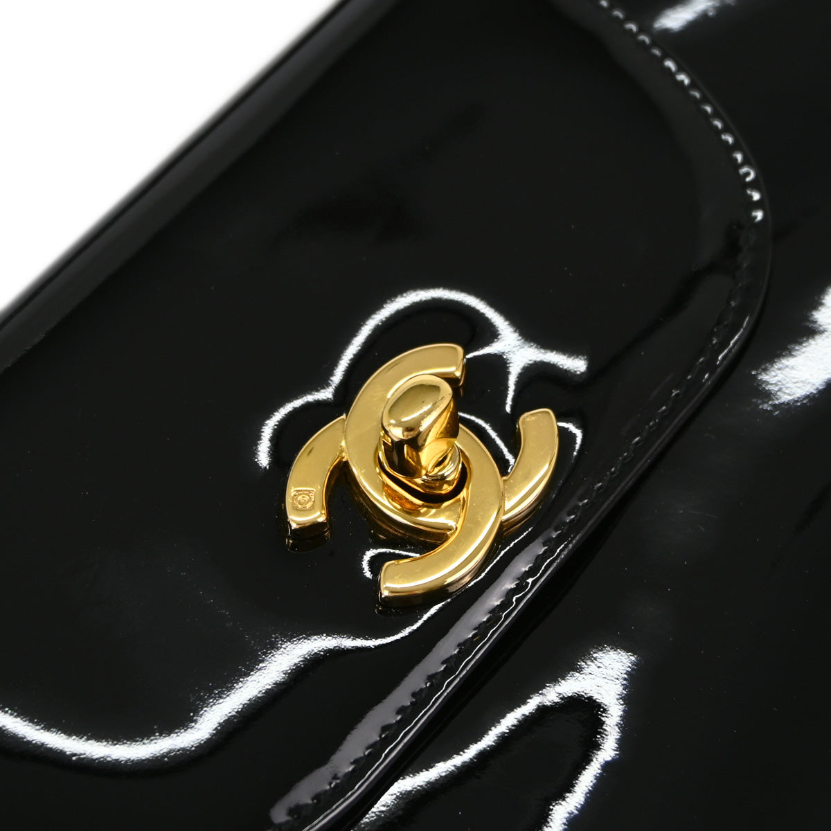 Chanel * 1997-1999 Black Patent Leather Handbag