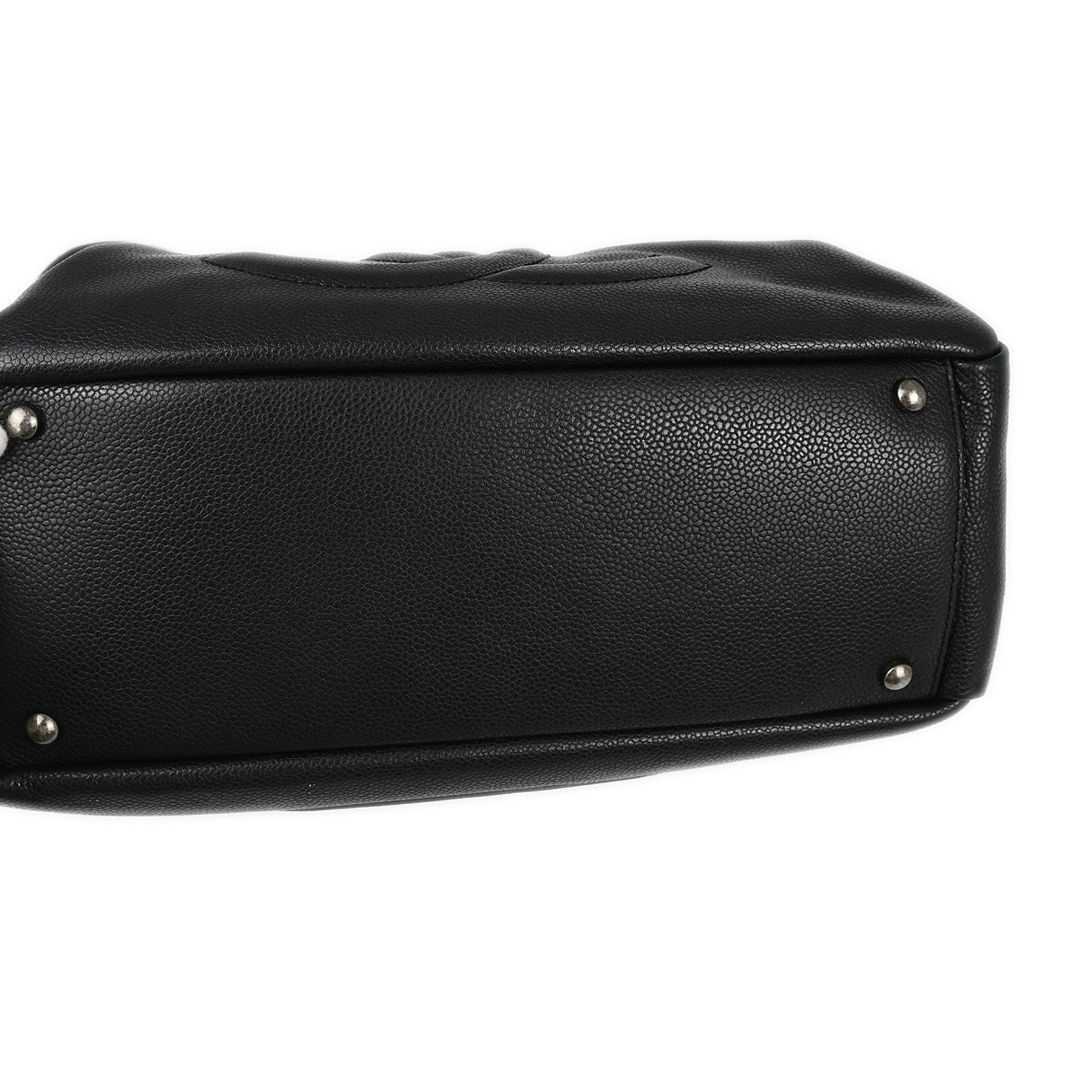 Chanel Black Caviar Chain Shoulder Tote Bag