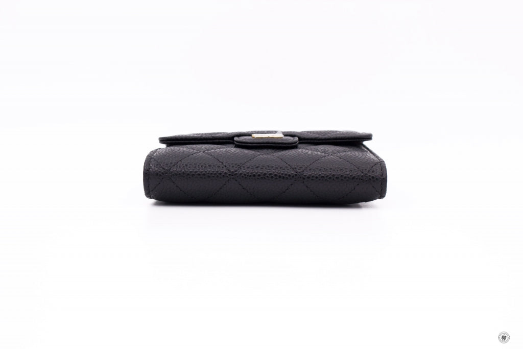 Chanel AP0231 Y01588 Classic Fold Wallet (old Model: A82288) Black Caviar Short Wallet Ghw